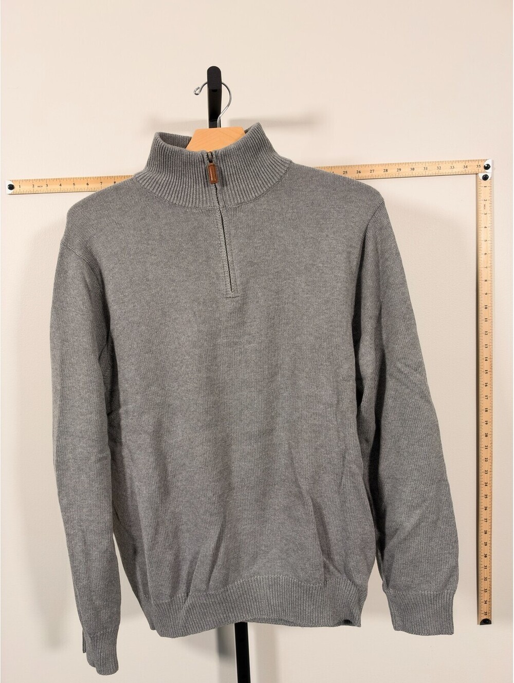 J.Crew Sweater Adult XL Heather Gray Quarter Zip Mens NEW